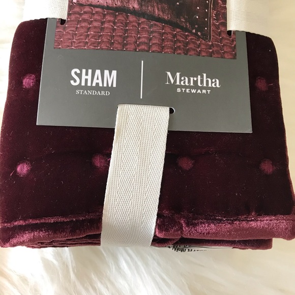 Martha Stewart Tufted Velvet Standard Pillow Sham - Picture 6 of 6